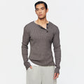 AshRidge Button Henley Sweater
