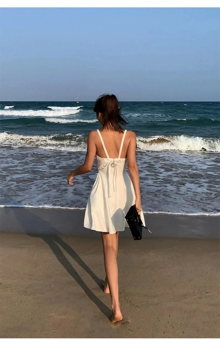 Black Square-Neck A-Line Dress
