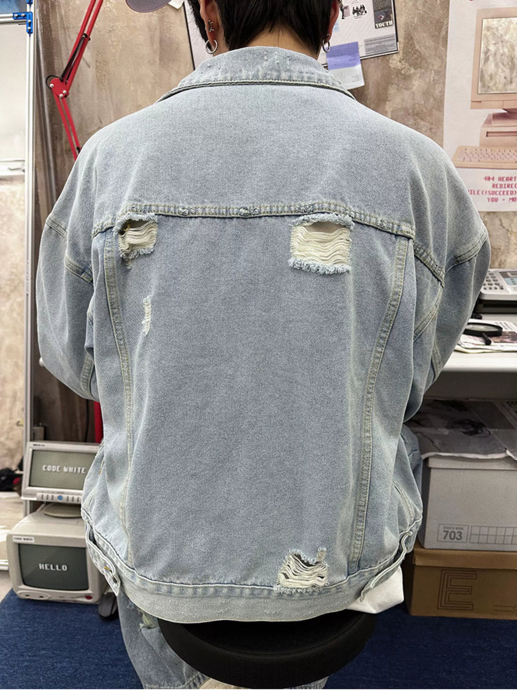 Staple Signal Light-Wash Hardware Trucker Jacket