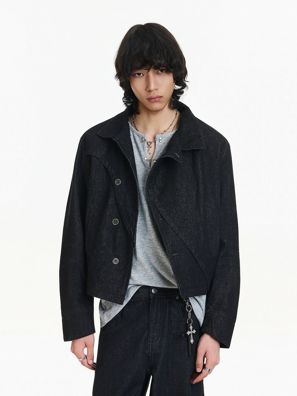 Midnight Torque Asym Denim Jacket