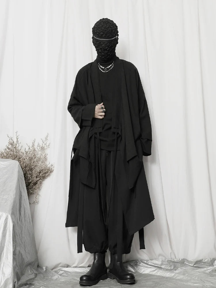 Oversized Black Kimono Cardigan