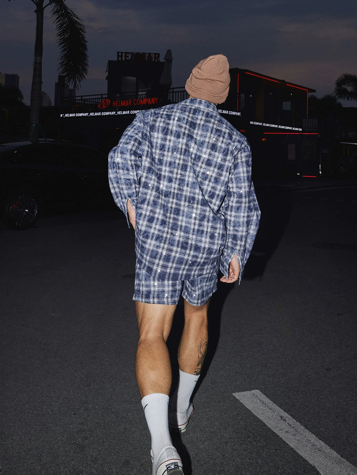 Blue Plaid Shirt and Shorts