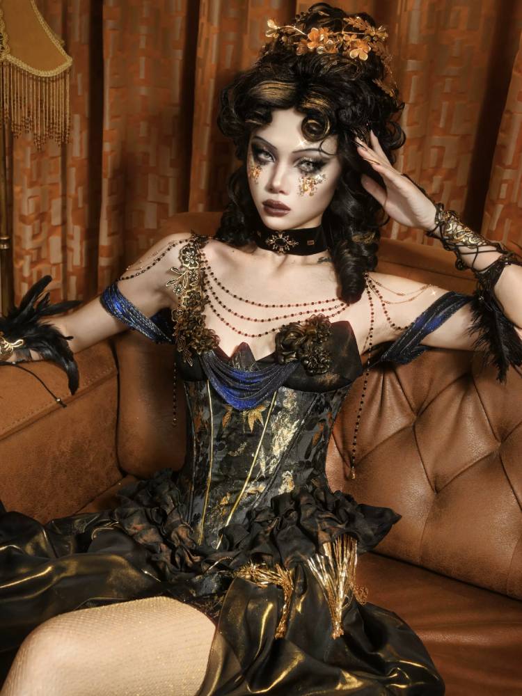 Gold Steampunk Corset or Full Set