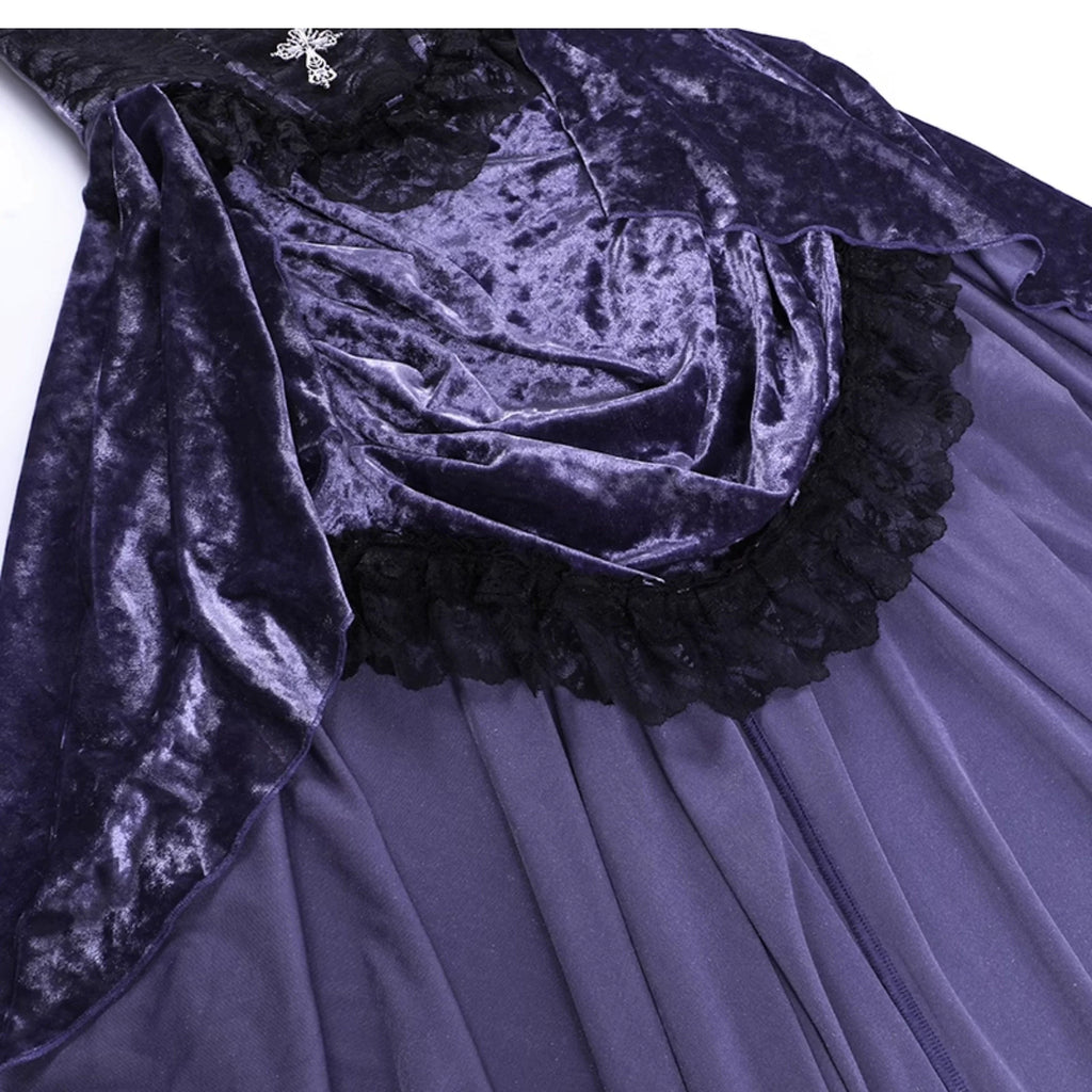 Purple Corset Dress or Black Lace Bolero