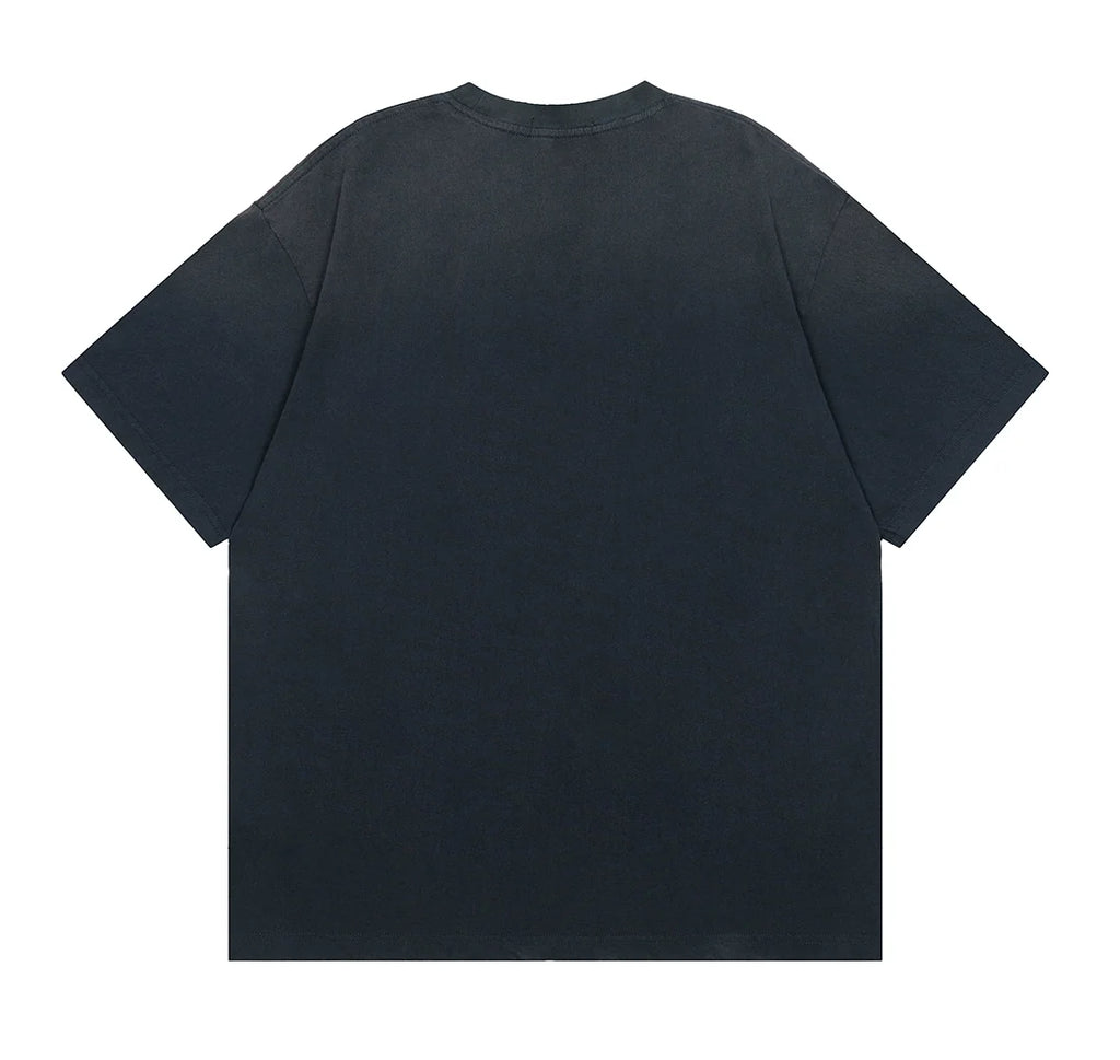 Passport Stamp Graphic Oversized T-Shirt