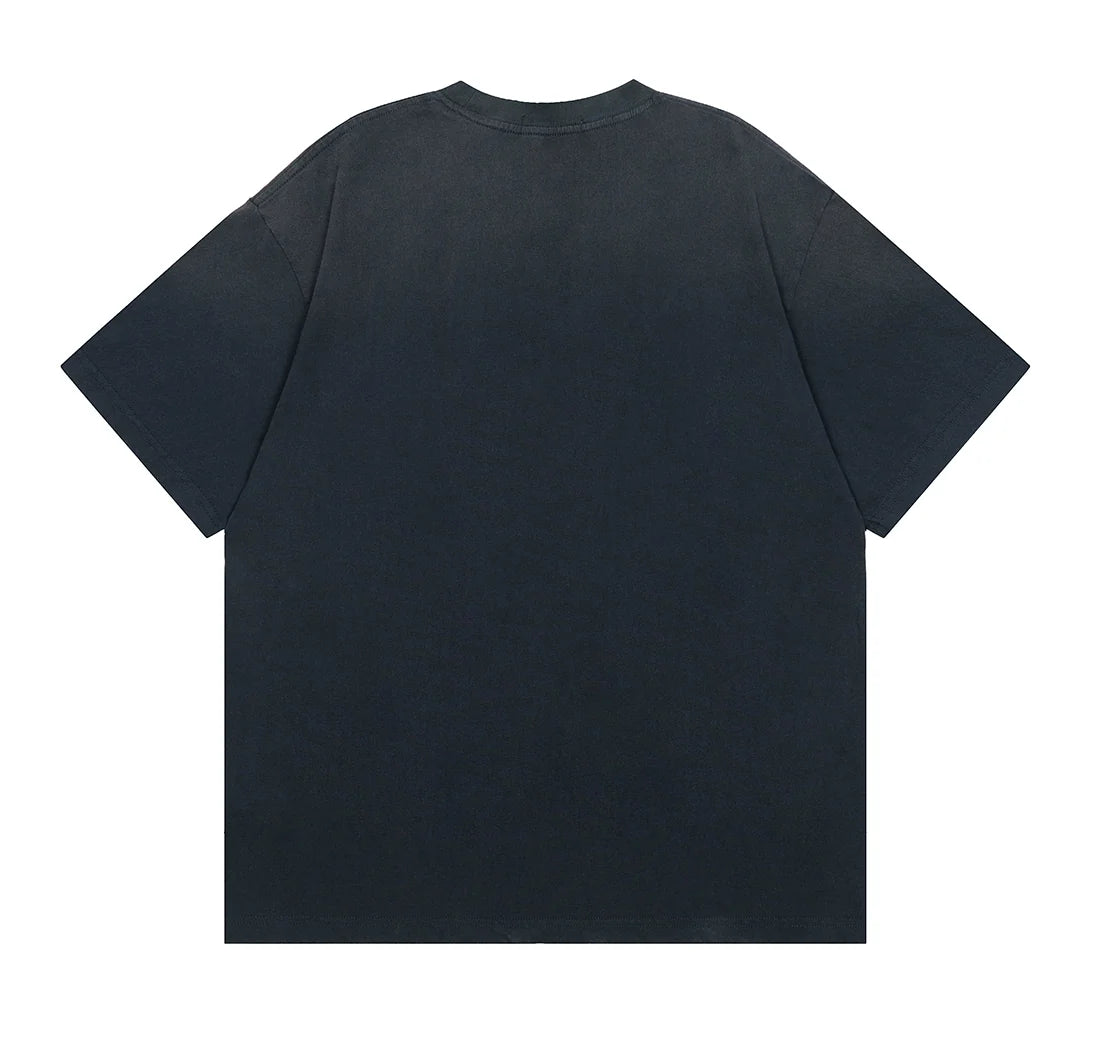 Passport Stamp Graphic Oversized T-Shirt