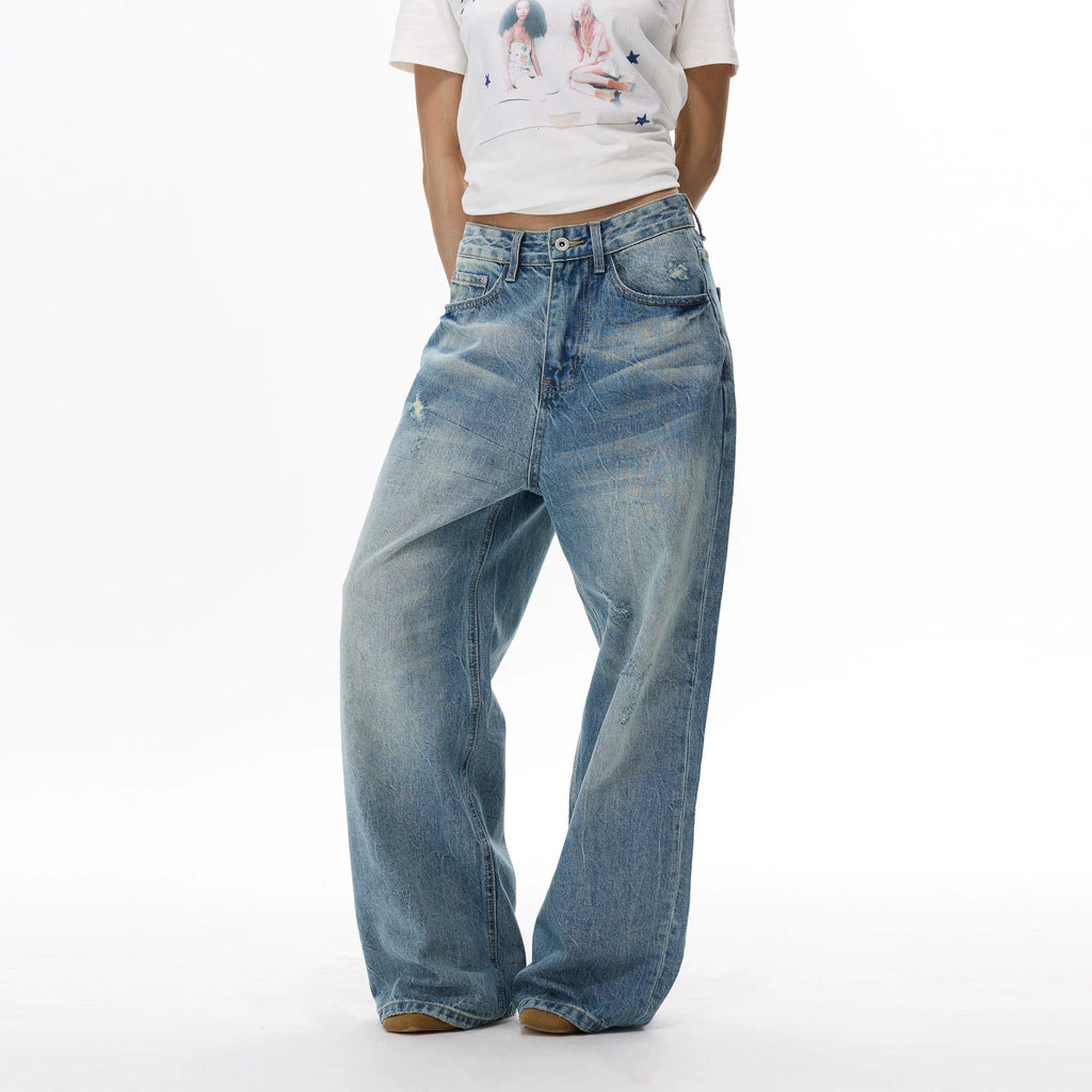 Seafoam Fade Arc Balloon Jeans