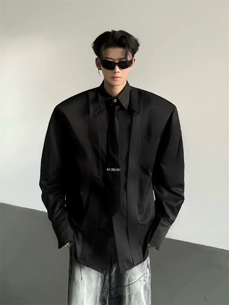 Wide Shoulder Dress Shirt