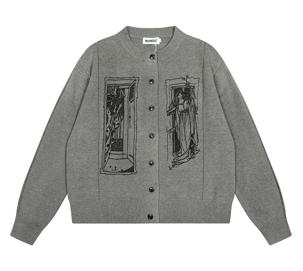 Tarot Window Graphic Knit Cardigan