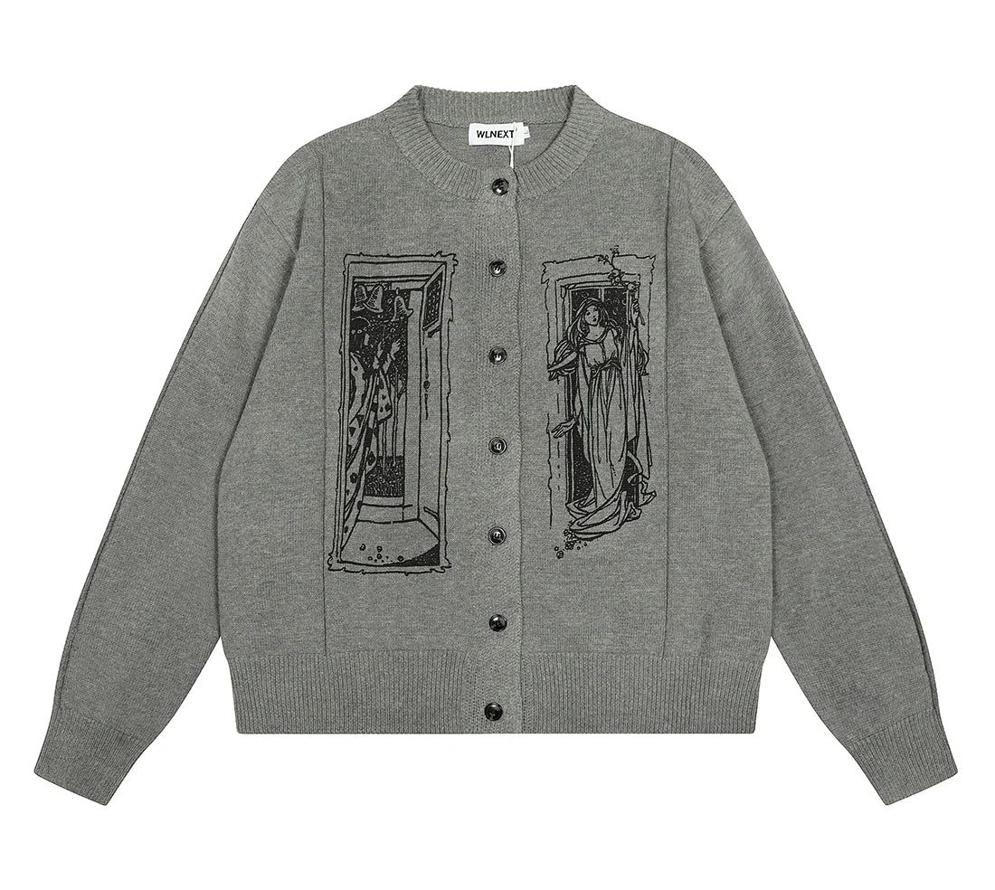 Tarot Window Graphic Knit Cardigan