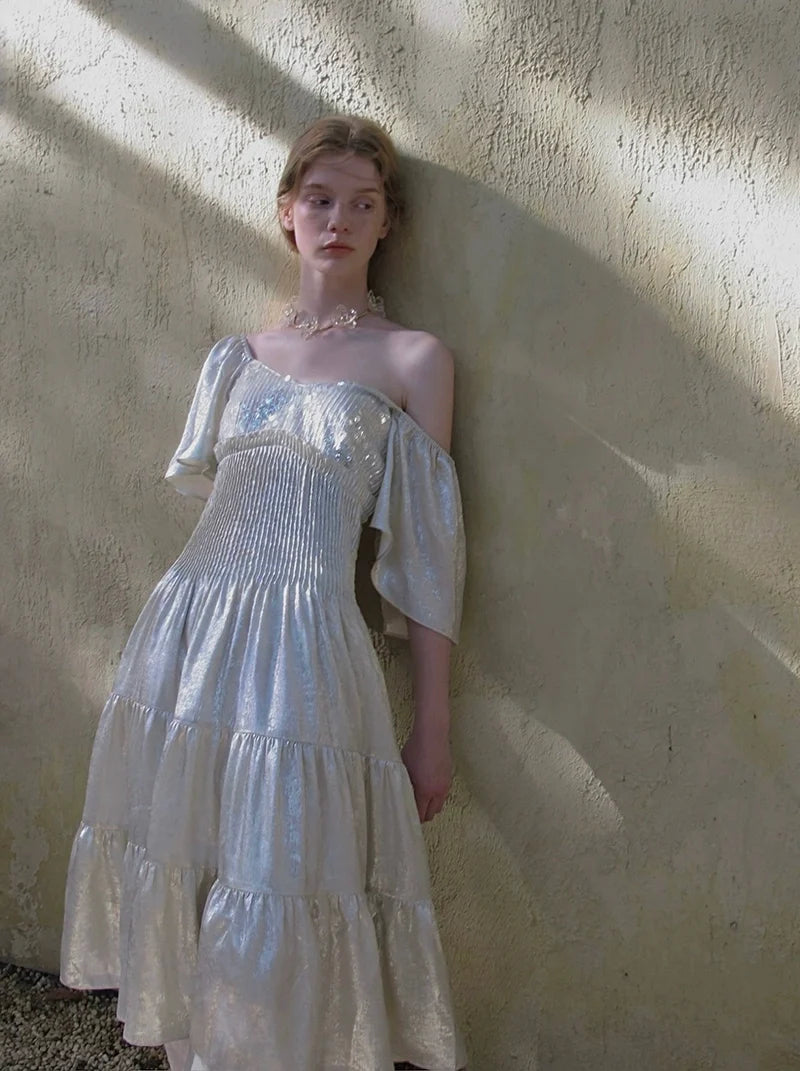 Soft Glossy Tiered Dress