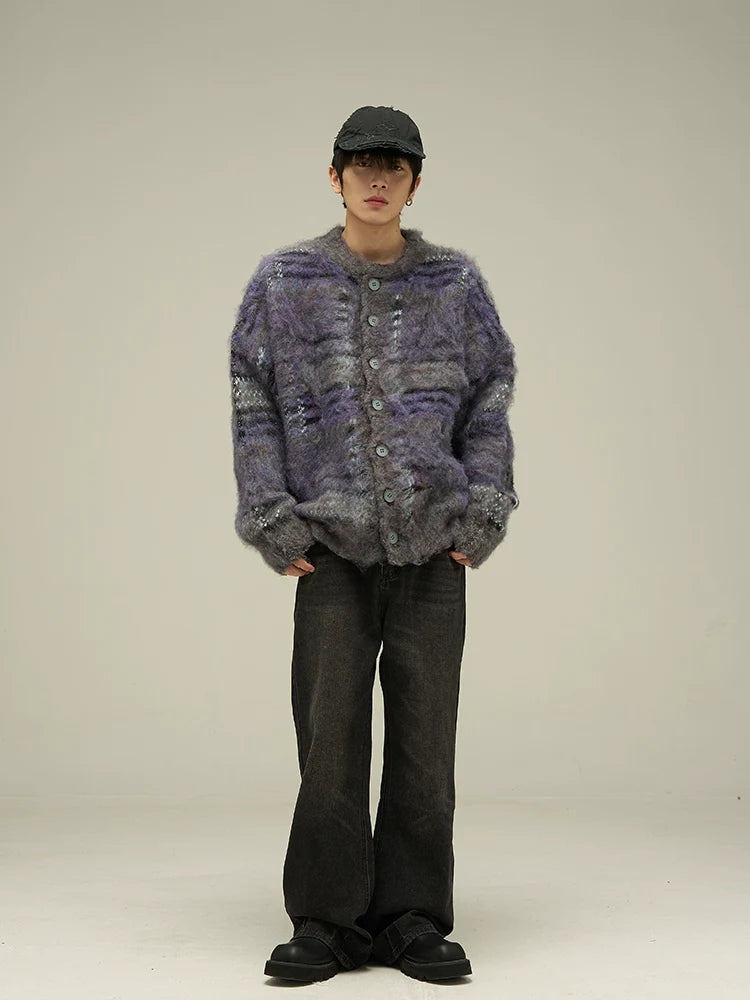 Nebula Mist Fuzzy Cardigan