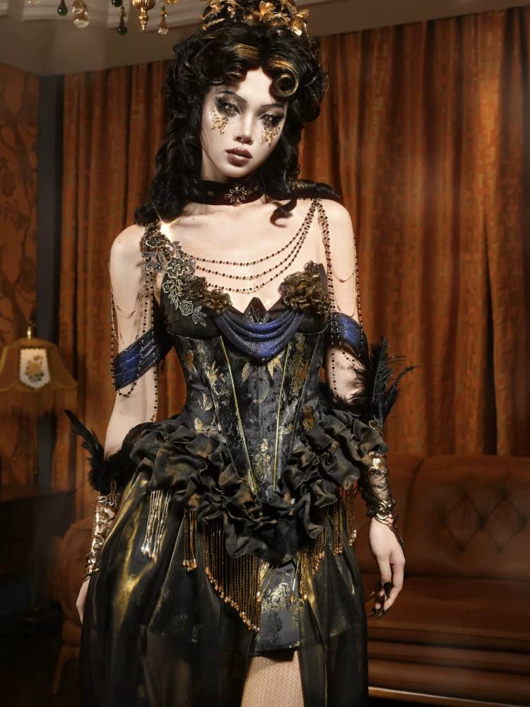 Gold Steampunk Corset or Full Set