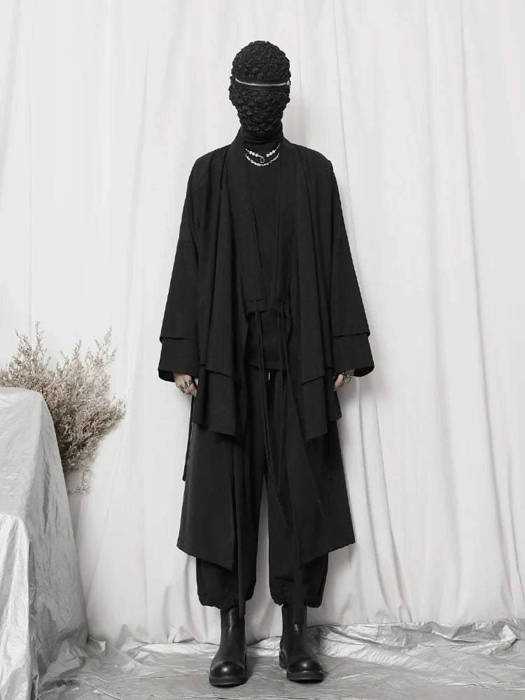 Oversized Black Kimono Cardigan
