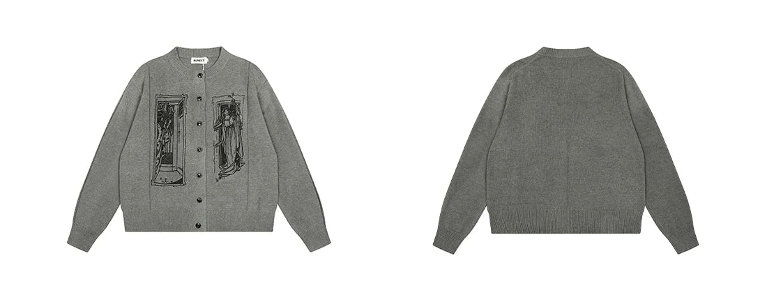 Tarot Window Graphic Knit Cardigan