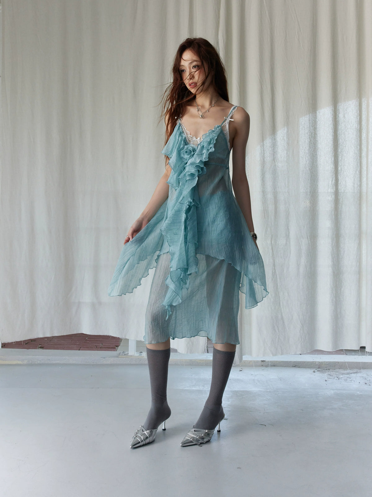 Mint Ruffle Set