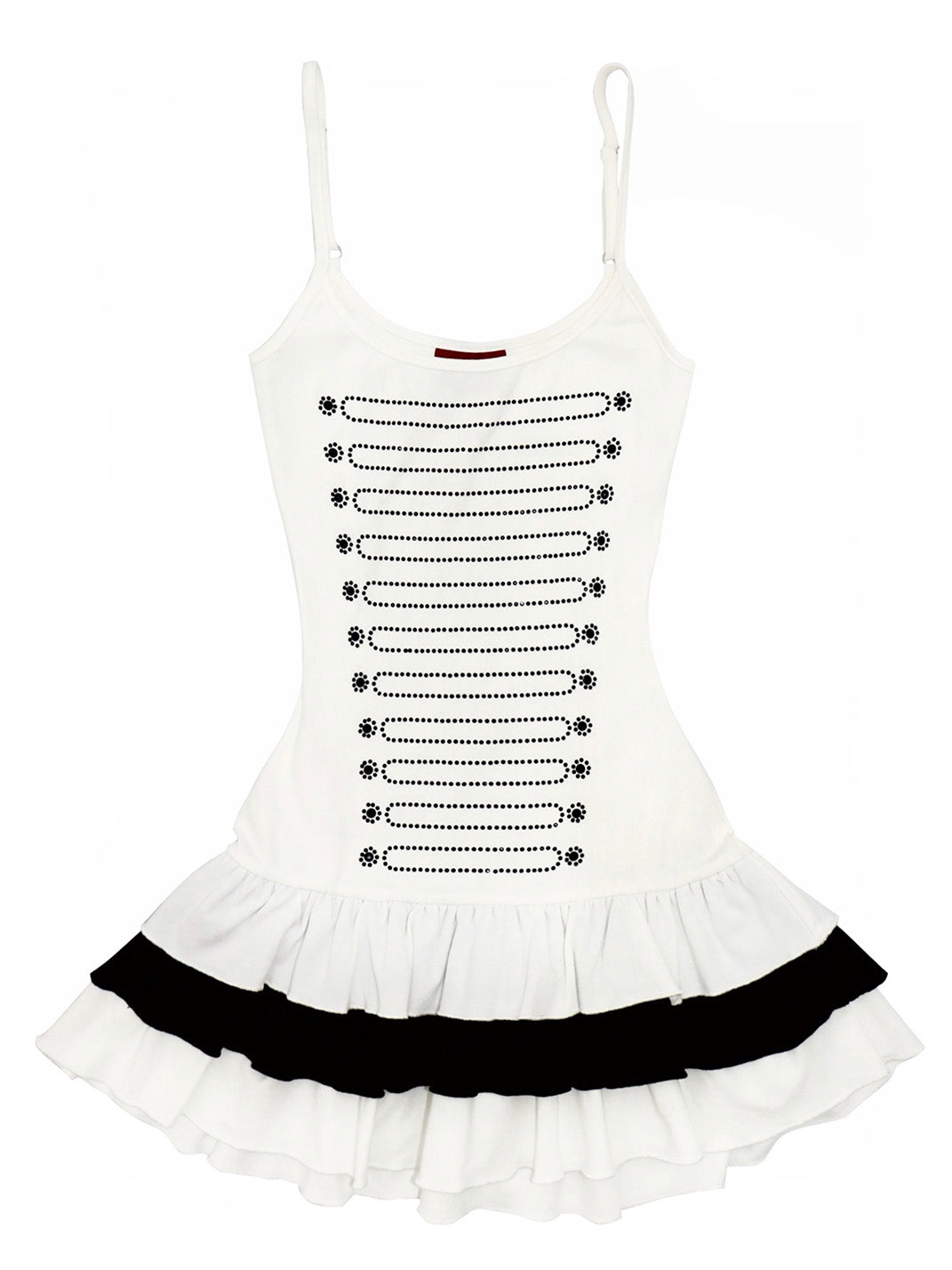 Tiered Rhinestone Mini Dress
