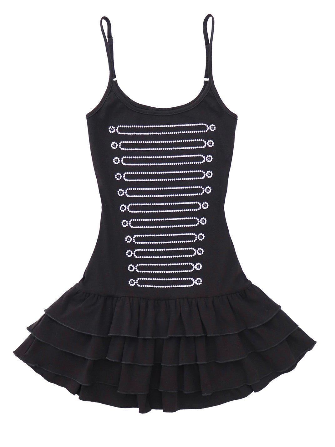Tiered Rhinestone Mini Dress