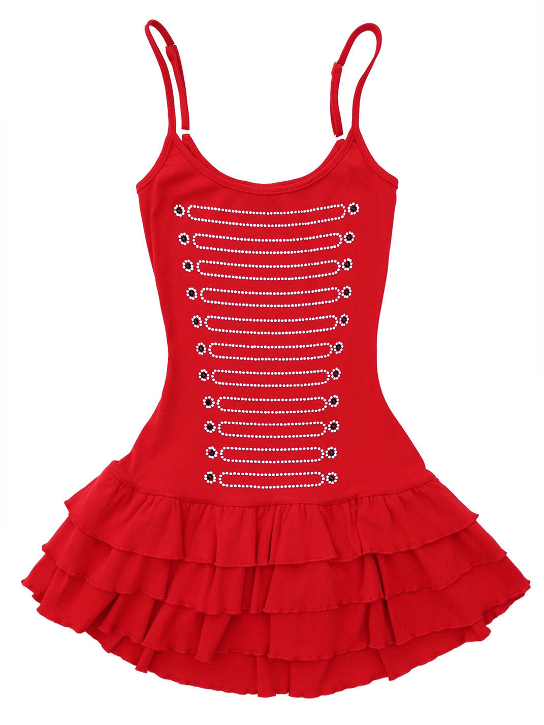 Tiered Rhinestone Mini Dress