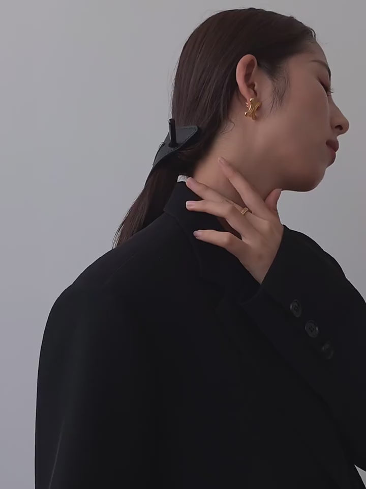 Neva Hu Black Oversized Korean-Style Blazer